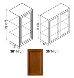 Glenwood Beech Recessed Panel Door Wall Cabinet