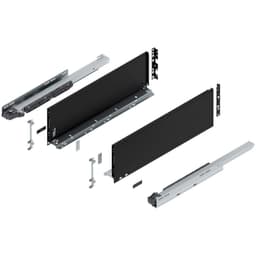 Blum LEGRABOX C-Height 22" Soft-Close Drawer Box Kit, Carbon Black Matte, 770C55S-22BL