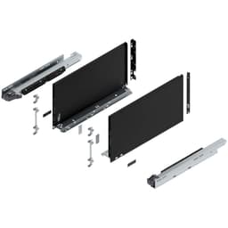 Blum LEGRABOX F-Height 18" Soft-Close Drawer Box Kit, Carbon Black Matte, 773F45S-18BL