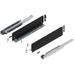 Blum LEGRABOX K-Height 22" Soft-Close Drawer Box Kit, Carbon Black Matte, 770K55S-22BL