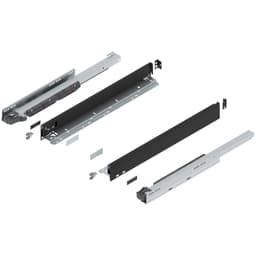 Blum LEGRABOX N-Height 22" Soft-Close Drawer Box Kit, Carbon Black Matte, 770N55S-22BL