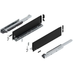 Blum LEGRABOX K-Height 20" Soft-Close Drawer Box Kit, Carbon Black Matte, 770K50S-20BL
