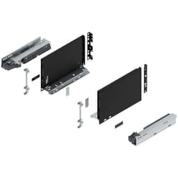 Blum LEGRABOX C-Height 11" Soft-Close Drawer Box Kit, Carbon Black Matte, 770C27S-11BL