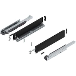 Blum LEGRABOX M-Height 18" Soft-Close Drawer Box Kit, Carbon Black Matte, 770M45S-18BL