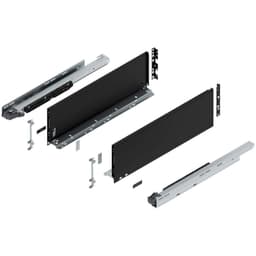 Blum LEGRABOX C-Height 22" Soft-Close Drawer Box Kit, Carbon Black Matte, 773C55S-22BL