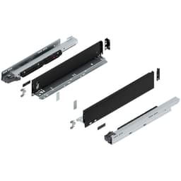 Blum LEGRABOX M-Height 18" Soft-Close Drawer Box Kit, Carbon Black Matte, 773M45S-18BL