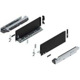 Blum LEGRABOX K-Height 14" Soft-Close Drawer Box Kit, Carbon Black Matte, 770K35S-14BL