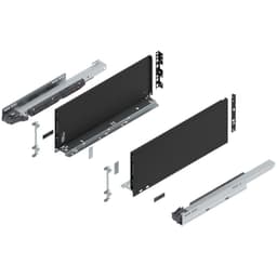 Blum LEGRABOX C-Height 18" Soft-Close Drawer Box Kit, Carbon Black Matte, 770C45S-18BL
