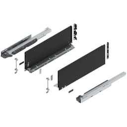 Blum LEGRABOX C-Height 20" Soft-Close Drawer Box Kit, Carbon Black Matte, 770C50S-20BL