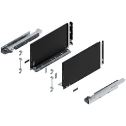 Blum LEGRABOX F-Height 16" Soft-Close Drawer Box Kit, Carbon Black Matte, 770F40S-16BL