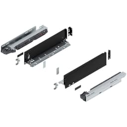 Blum LEGRABOX M-Height 14" Soft-Close Drawer Box Kit, Carbon Black Matte, 770M35S-14BL