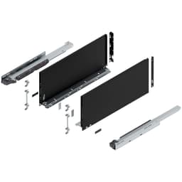 Blum LEGRABOX F-Height 22" Soft-Close Drawer Box Kit, Carbon Black Matte, 770F55S-22BL