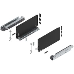 Blum LEGRABOX C-Height 14" Soft-Close Drawer Box Kit, Carbon Black Matte, 770C35S-14BL