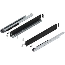 Blum LEGRABOX M-Height 26" Soft-Close Drawer Box Kit, Carbon Black Matte, 773M65S-26BL