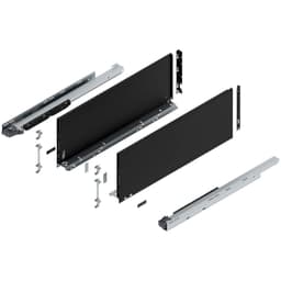 Blum LEGRABOX F-Height 26" Soft-Close Drawer Box Kit, Carbon Black Matte, 773F65S-26BL