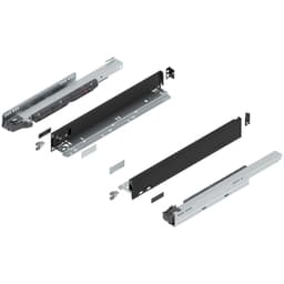 Blum LEGRABOX N-Height 18" Soft-Close Drawer Box Kit, Carbon Black Matte, 770N45S-18BL