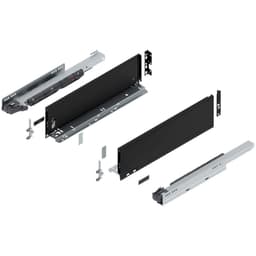 Blum LEGRABOX K-Height 18" Soft-Close Drawer Box Kit, Carbon Black Matte, 770K45S-18BL