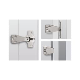 90˚ Opening Fascia Hinge With Spring, 45mm Bore Pattern, Nickel-Plated