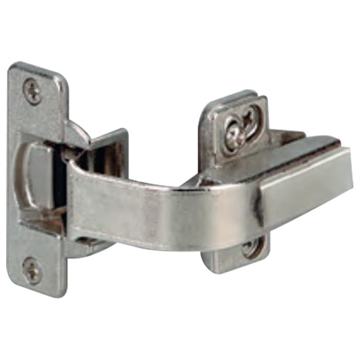 Grass Nexis Self-Close Overlay Frameless Pie Cut Corner Hinge Nickel, 170° Screw-On - F015072858225