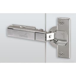 Hettich Intermat  Self-Close Full Overlay Face-Frame;Frameless Hinges Nickel, 95° Dowel - 1058445