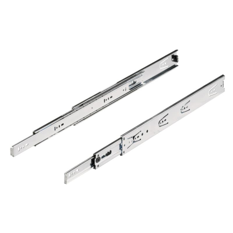 Hettich KA5632 22" Side Mount Full Extension 90 lb Ball Bearing Drawer Slide, Zinc, 1071898