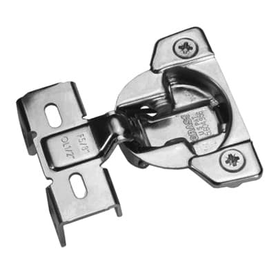 Grass TEC 861 Self-Close 5/8" Overlay Face-Frame Hinges Nickel, 108° Dowel - 04743-14
