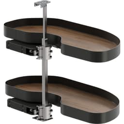 CORNERSTONE MAXX Planero 2 Shelf Blind Corner Kit in Walnut for 15" Opening Right Swing, Vauth-Sagel - BOMCMAXXPL15RWNT