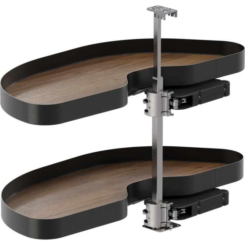 CORNERSTONE MAXX Planero 2 Shelf Blind Corner Kit in Walnut for 18" Opening Left Swing, Vauth-Sagel - BOMCMAXXPL18LWNT