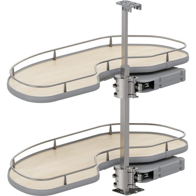 CORNERSTONE MAXX Scalea Blind Corner Pull-Out for 15" Opening, Platinum/Maple, Vauth-Sagel