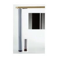 Steel Table Legs, 1-1/8" Adjustment, 2-3/8" Diameter, Counter Top Height 34-1/4" Adjustable Foot, Gloss Black - Set of 4