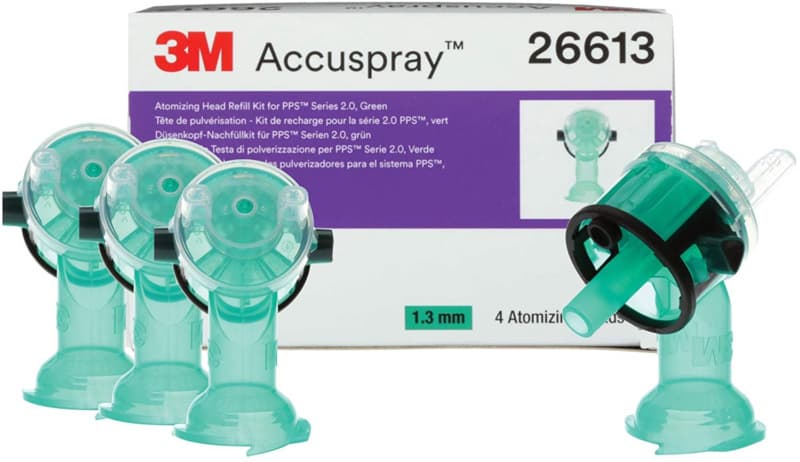 Accuspray™ Atomizing Head Refill Pack, Green, 4/Pack
