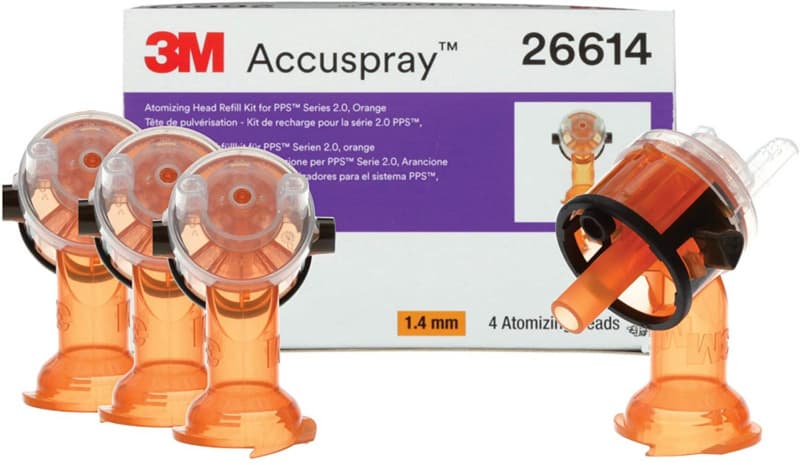 Accuspray™ Atomizing Head Refill Pack, Orange, 4/Pack