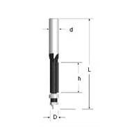 3 Flute Trimming Bit, 1/2" Diameter