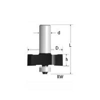 1-3/8" x 2" Rabbet Bit, 2-Flute, 1/4" Shank