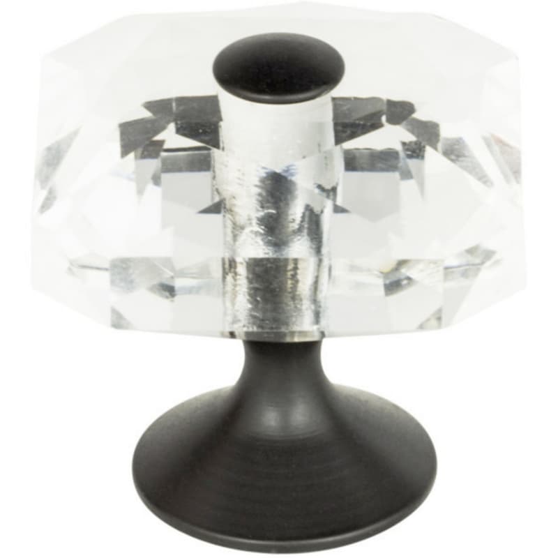 Crystal 1 Knob, 1/2" Length, Matte Black - 3209-BL