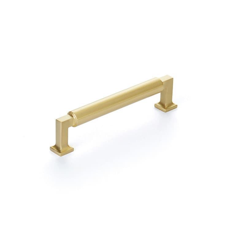 Schaub Haniburton Pull, 5"CC, Satin Brass - 475-SB