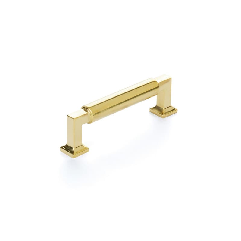 Schaub Haniburton Pull, 3.5"CC, Unlacquered Brass - 477-UNBR
