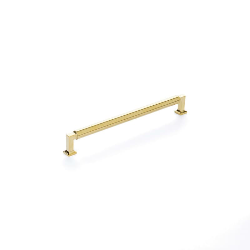Schaub Haniburton Pull, 10"CC, Unlacquered Brass - 480-UNBR