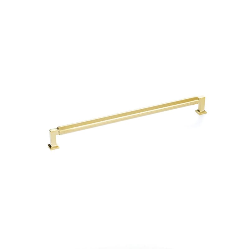 Schaub Haniburton Pull, 12"CC, Unlacquered Brass - 481-UNBR