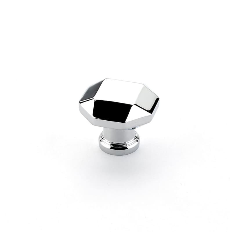 Schaub Menlo Park Faceted Knob, 1-1/4", Polished Chrome - 531-26