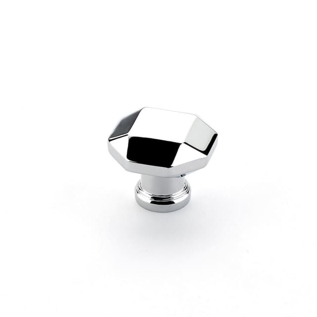Schaub Menlo Park Faceted Knob, 1-1/4", Polished Chrome - 531-26