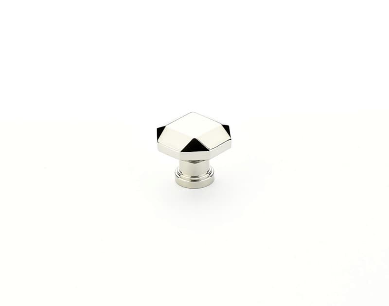 Schaub Menlo Park Faceted Knob, 1-1/4", Polished Nickel - 531-PN