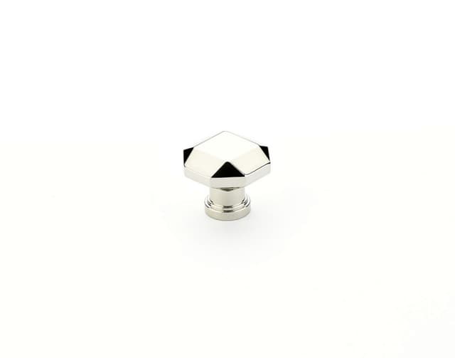 Schaub Menlo Park Faceted Knob, 1-1/4", Polished Nickel - 531-PN