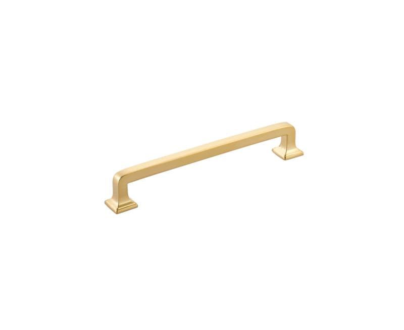 Schaub Menlo Park Pull, 6"CC, Signature Satin Brass - 537-SSB