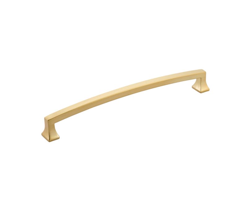 Schaub Menlo Park Arched Pull, 8"CC, Signature Satin Brass - 540-SSB