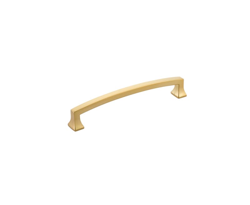 Schaub Menlo Park Arched Pull, 6"CC, Signature Satin Brass - 541-SSB