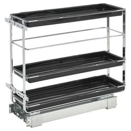 Rev-A-Shelf 548 Series 7-7/8" W Black Base Cabinetry Pullout Organizer with Standard Full extension Slides, - 548-BC-8C