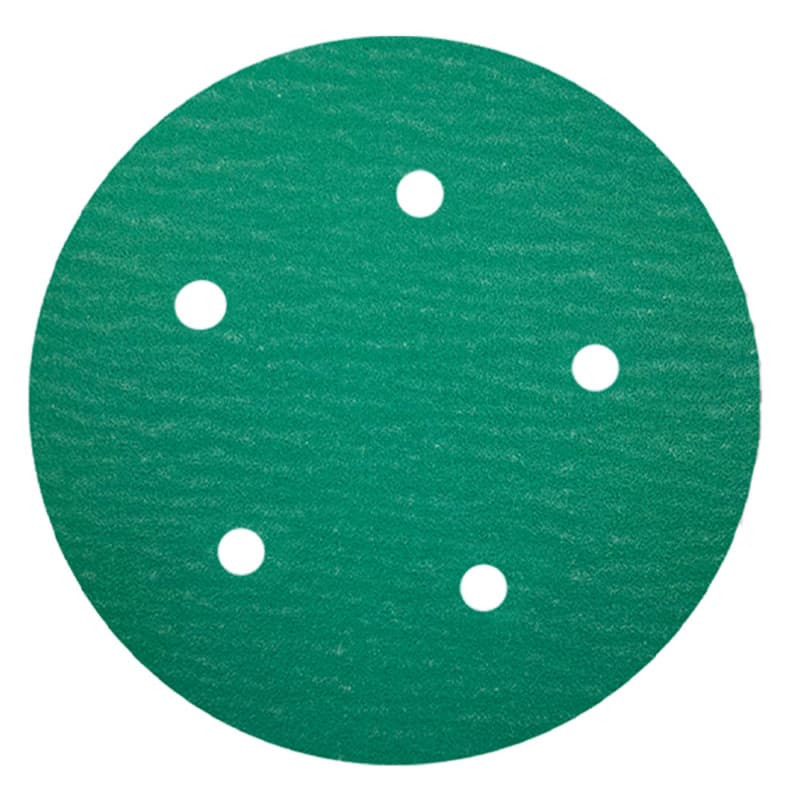 Würth Emerald 5" 150 Grit Hook & Loop 5-Hole Aluminum Oxide on Film Sanding Disc