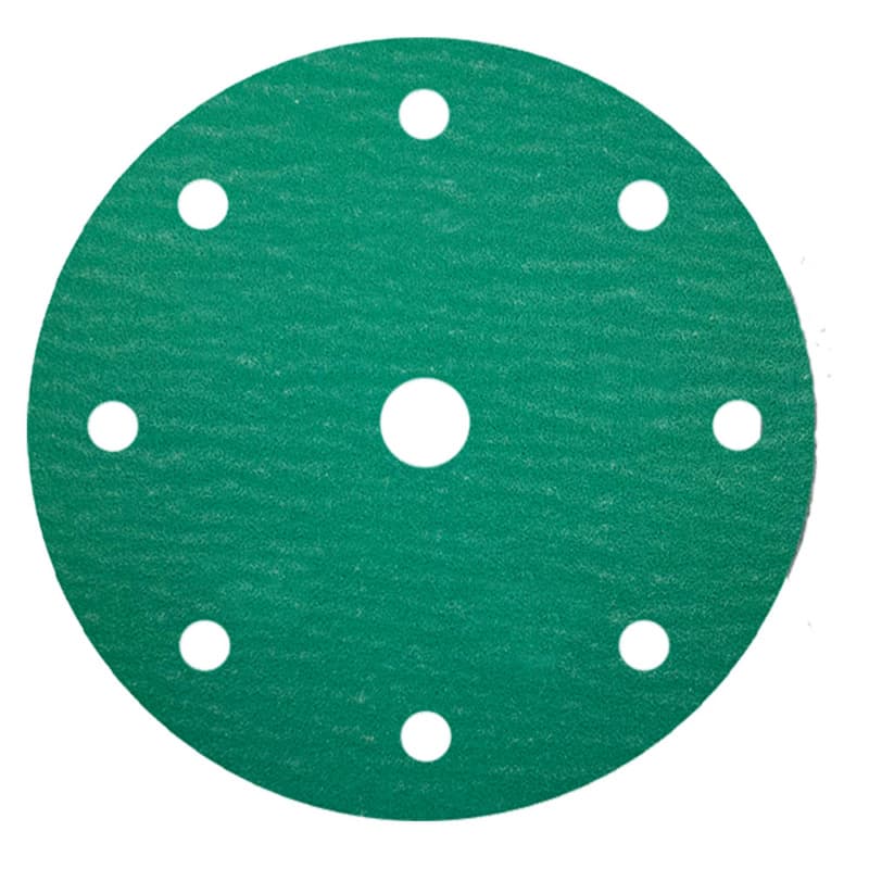 W&uuml;rth Emerald Hook & Loop Sanding Disc 5" 150 Grit Aluminum Oxide Film 9 Hole Bulk-50