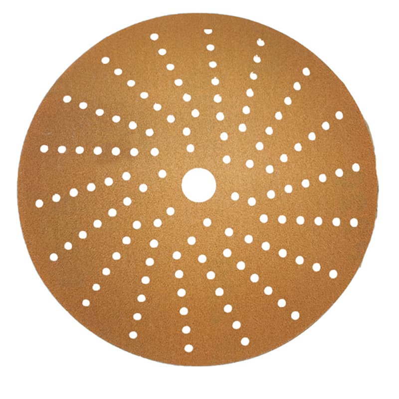 Würth Gold 6" 120 Grit Hook & Loop Multi-Hole Aluminum Oxide on C-Weight Paper Sanding Disc